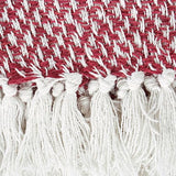 Red and White Throw