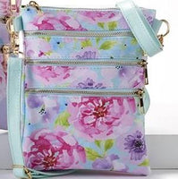 Pink Flower Crossbody Bags