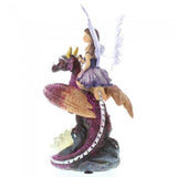 Fairy Riding Dragon with Color Changing Crystals