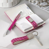 Hot Pink Snakeskin Textured Office Gift Set
